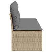 Divano da Giardino con Cuscini a 4 Posti Beige in Polyrattan 366089