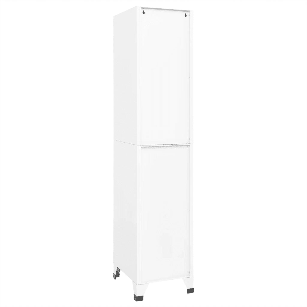 Armadietto con Serratura Bianco 38x45x180 cm in Acciaio cod mxl 64498