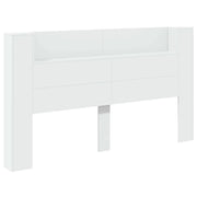 Testiera | Testata letto con mobile e LED Bianco 180 x 16,5 x 103,5 cm