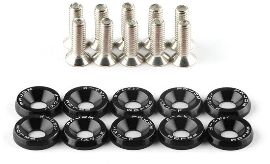 Viti M6 x 20 mm in acciaio inossidabile/aluminium - 10 pezzi - Viti a chiusura automatica - Accessori per auto - 8 colori disponibili