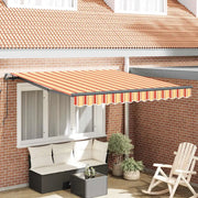 vidaXL Tenda Retrattile giallo e arancione 350 x 250 cm Tessuto