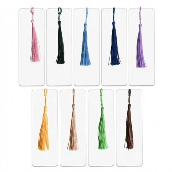 Pacchetto di 20 Supporti per Libri in Acrilato Trasparente (5x15 cm) + 20 Spazzole, Colori Vari - Kit DIY per Supporti Personalizzati per Libri e Regali