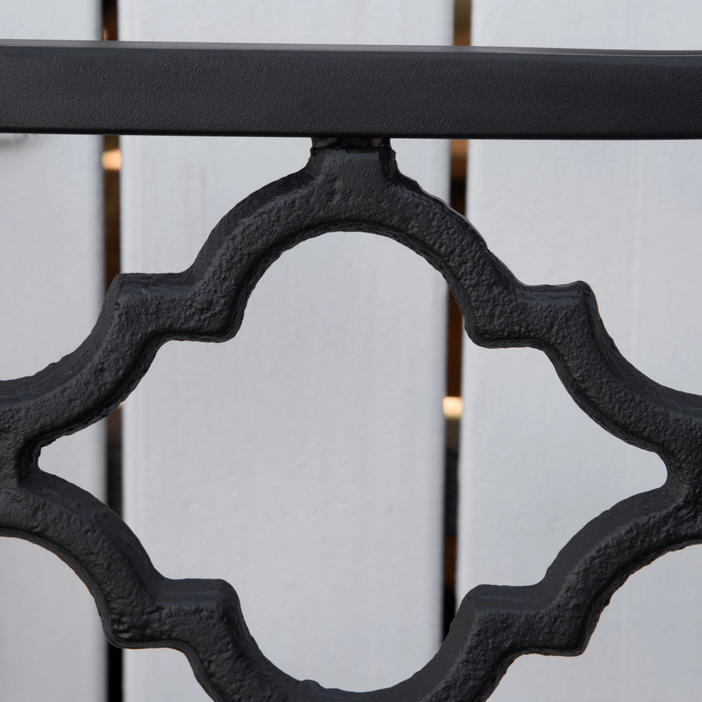 Panchina da Giardino 2 Posti ¨C zephmum ¨C Metallo Grigio Antracite 128x58.5x89 cm