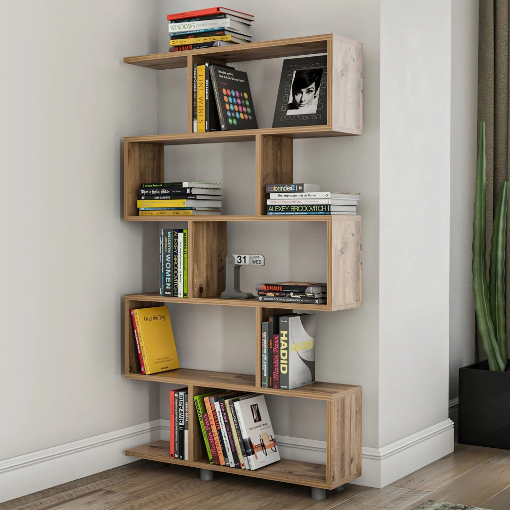 Libreria in legno "Elif" - 90 x 20 x 156 cm - Pino