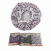 Trade Shop - Set 2 Pz Cuffia Doccia Bagno Elastico Fantasia Animalier Protegge Capelli 10041 -