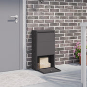 Cassetta per Pacchi Nera 44x22x82 cm Acciaio