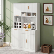 Mobile Credenza Sala da Pranzo ¨C Minimal ¨C Bianco con Ripiani 100x40x175cm