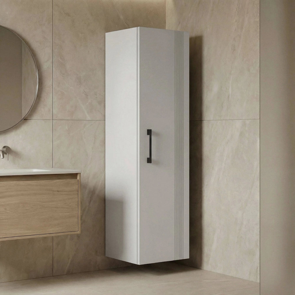 Mobile da bagno "Bari 40" - 40 x 32 x 138 cm - Bianco opaco