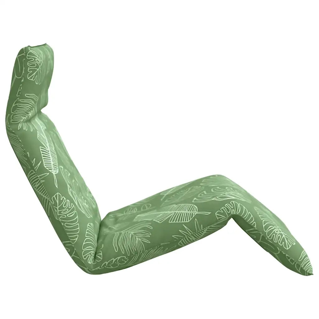 Sdraio da giardino | Lettino Pieghevole Motivo a Foglie 175x54x8,5 cm Tessuto Oxford