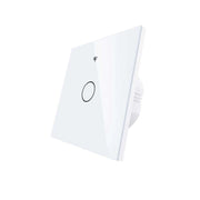Interruttore Da Parete Touch 1 Tasto, WIFI 2.4G Matter,  TUYA, Smart Life,Apple Home, Google Home, Alexa, SmartThings, 10A, AC 90-250V, 50/60HZ, 86X86X30mm, IP20, Bianco