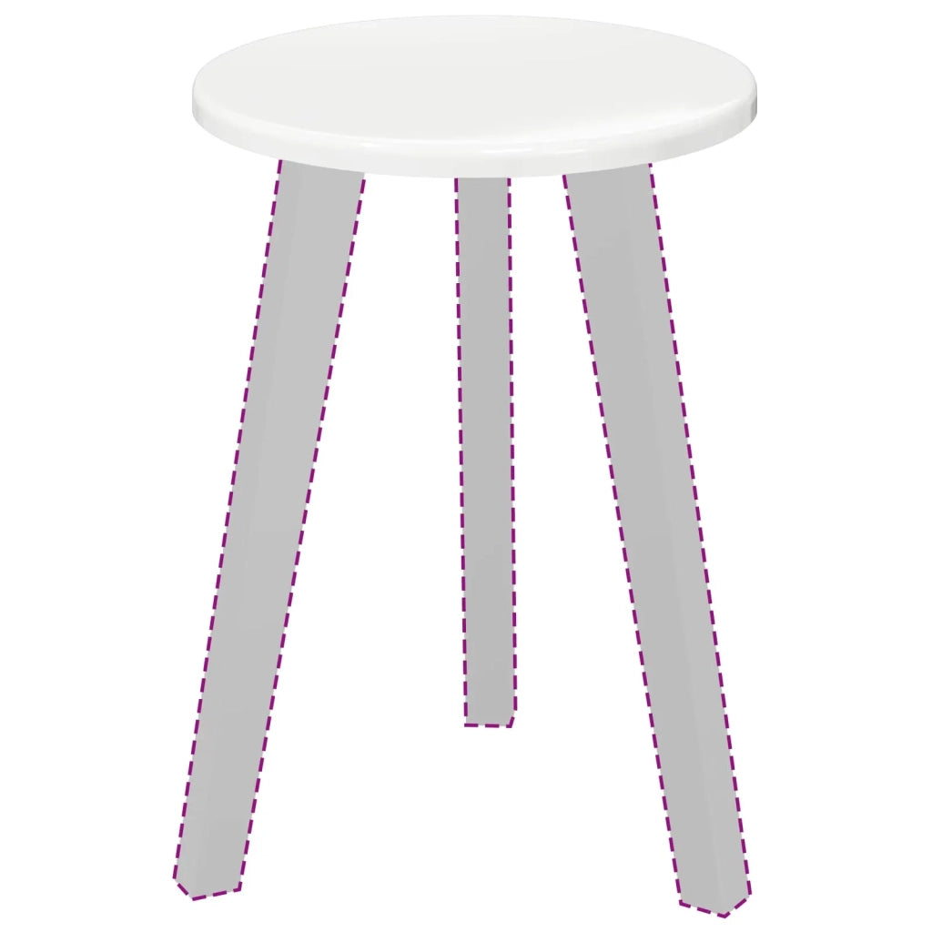 Piano del tavolo Bianco lucido Ø 30 x 1,5 cm Legno multistrato 880375