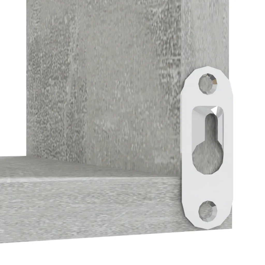 Scaffale Angolare a Muro Grigio Cemento 40x40x50 cm Multistrato 807231