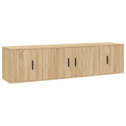 Set di Mobili Porta TV 3 pz | Armadietto TV | Mobile Porta TV Rovere Sonoma in Legno Multistrato