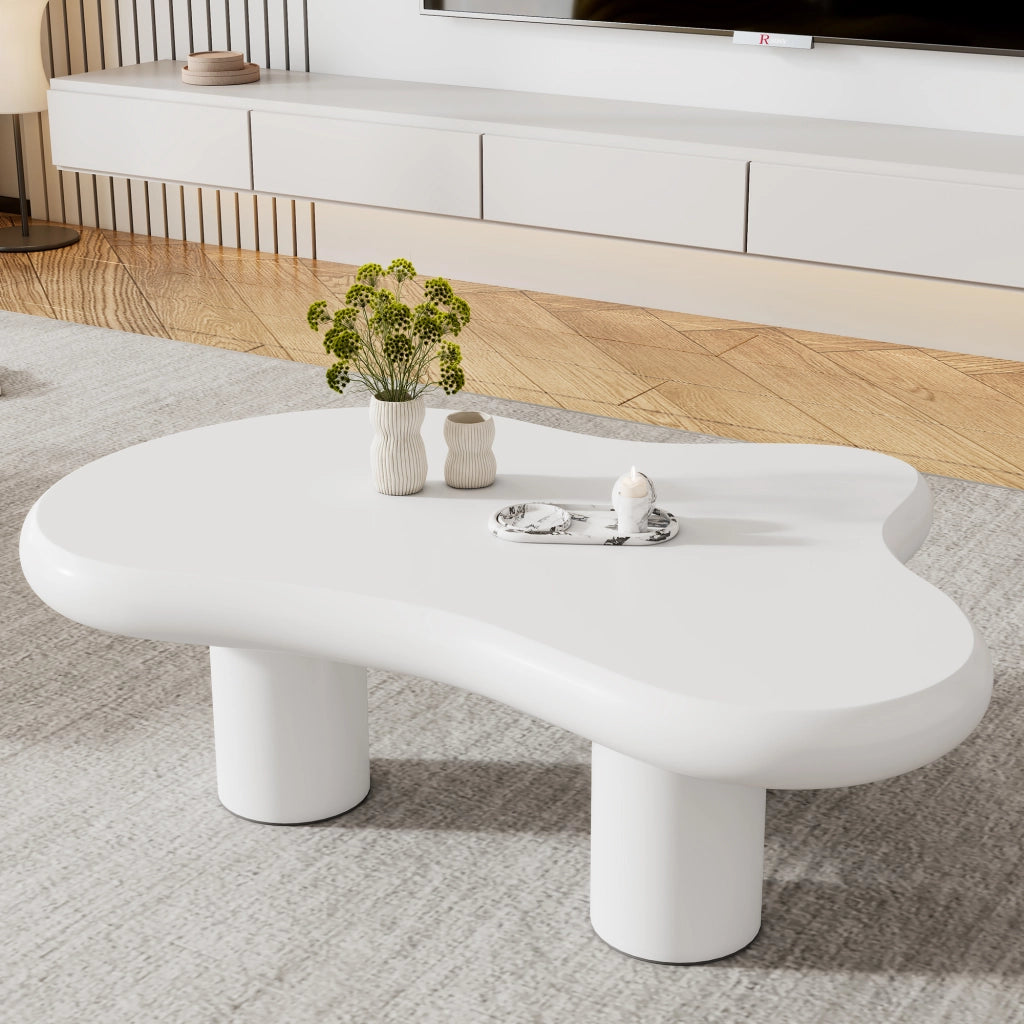 TAVOLINO DA SALOTTO Nuvola 97x67x32 cm MDF Bianco