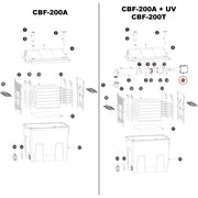 Pezzo di ricambio per filtro per laghetti Bio CBF-200T CBF-200U Unità di collegamento UV
