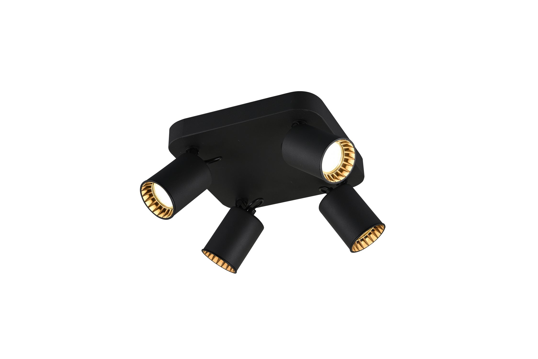 Faretto da Interno  GU10 in Metallo Nero Opaco