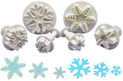 Set di 6 stampi per biscotti in pasta di zucchero, stampi per biscotti a forma di neve, stampi per biscotti a forma di fiocco di neve, matita per stampare, set di decorazioni per torte, biscotti, gelato di cioccolato