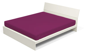 Lenzuolo Sotto con Angoli ed Elastico Tinta Unita Fucsia Matrimoniale Maxy