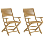 Sedie Giardino Pieghevoli 2 pz | Sedie da Esterno 54,5x61,5x86,5 cm Massello Acacia