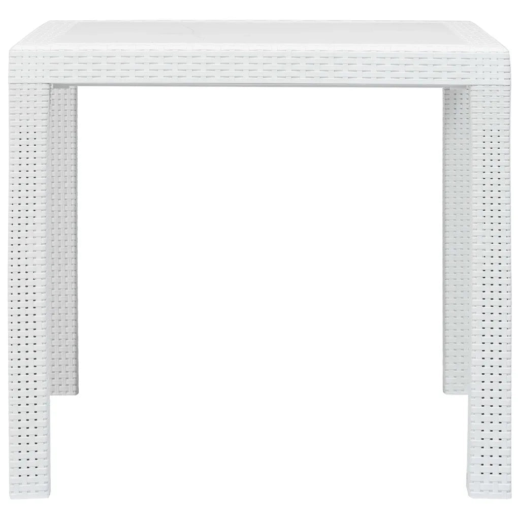 Set da Bistrò 3 pz in Plastica Stile Rattan Bianco 276107