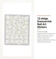 Sticker per Nail Art 12 pezzi - Disegno di Neve - Creatività DIY - Facile da Rimuovere - Non Irritante - Comfortevole Portata - Stickers per Unghie