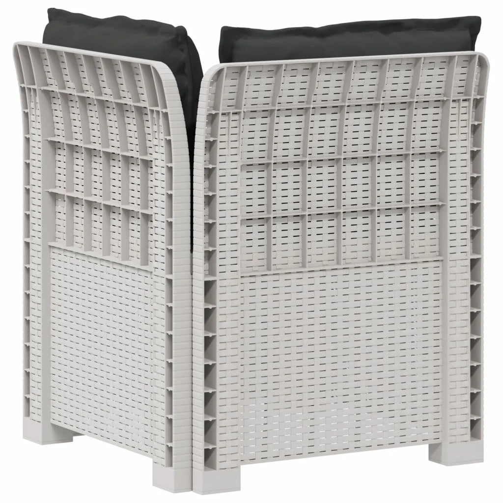 Divano da Giardino a 1 Posto con Cuscini Aspetto Rattan PP 8011841