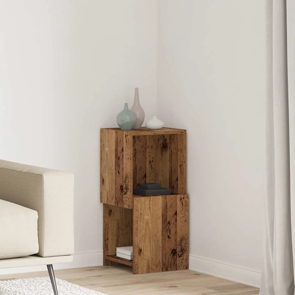 Mobile angolare Legno vecchio 30,5x30x65cm Legno multistrato