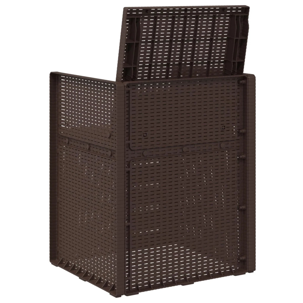 Sedie da pranzo da giardino 2 pcs Marrone e Tortora PP