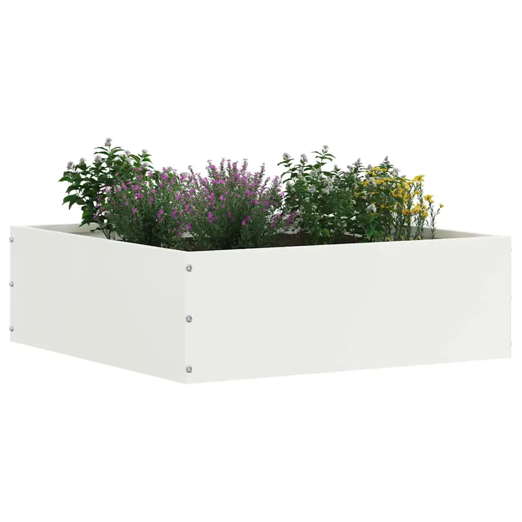 Bordura per Prato Bianco 40 x 40 x 13 cm Acciaio CFW8393609