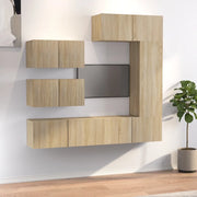 Set di Mobili Porta TV 6 pz-Set di 6 Credenza per TV Rovere Sonoma in Legno Multistrato 315726