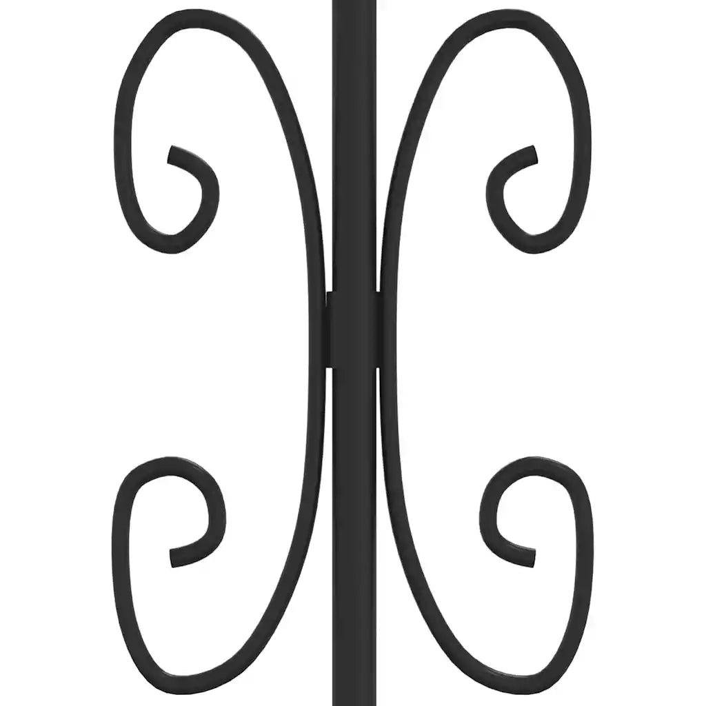 Recinzione da Giardino Kampen con Punta a Lancia Nera 240x150 cm in Acciaio 151087