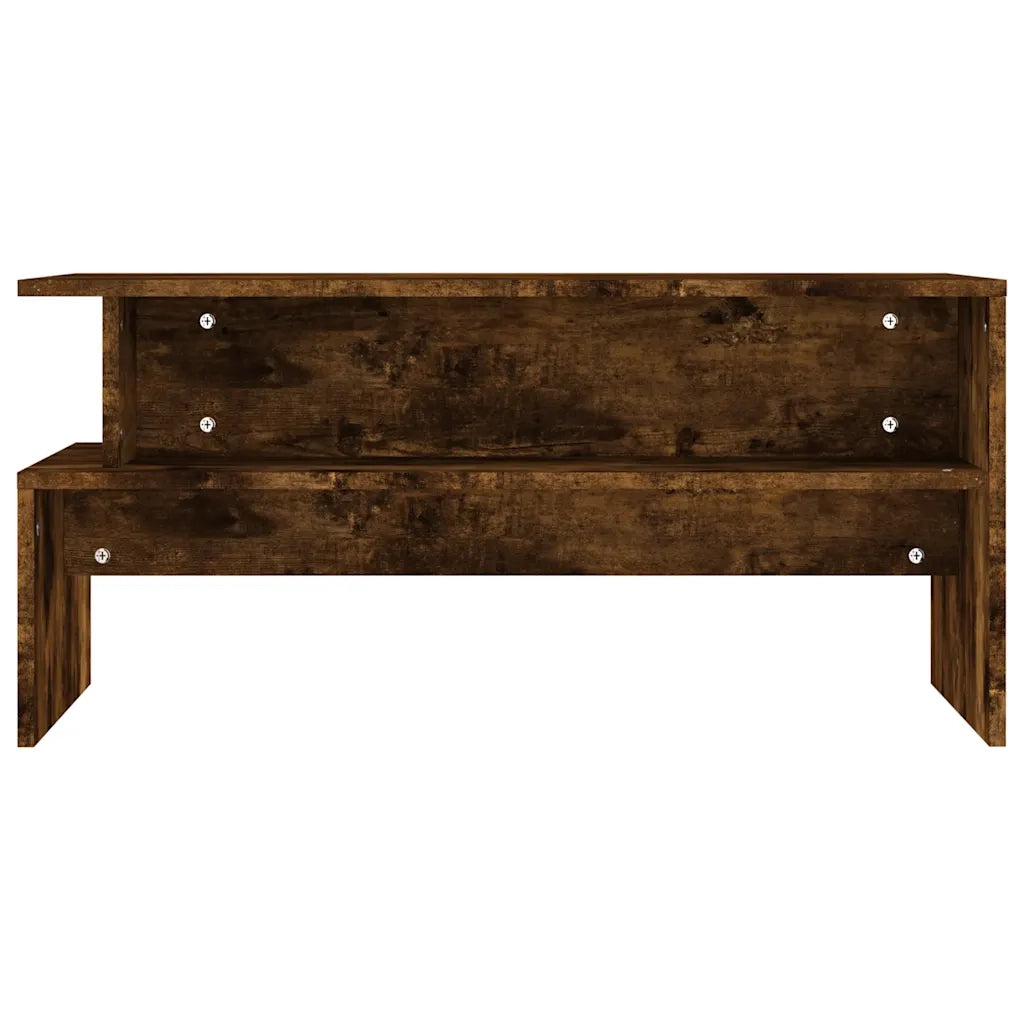 Tavolino da Salotto Rovere Fumo 90x55x42,5 cm Legno Multistrato 834283