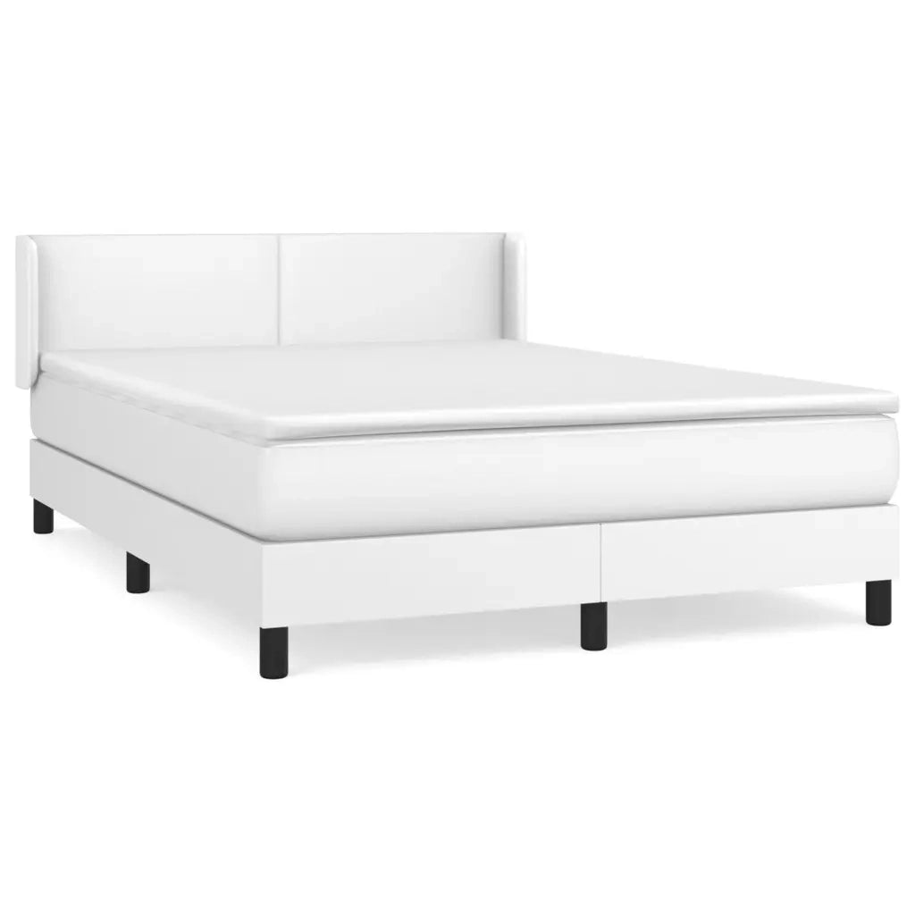 Giroletto a Molle con Materasso Bianco 140x200 cm in Similpelle 3130662