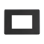 Placca Slim Sottile 3P Serie Moon Colore Acciaio Scuro Compatibile Con Bticino Axolute Air