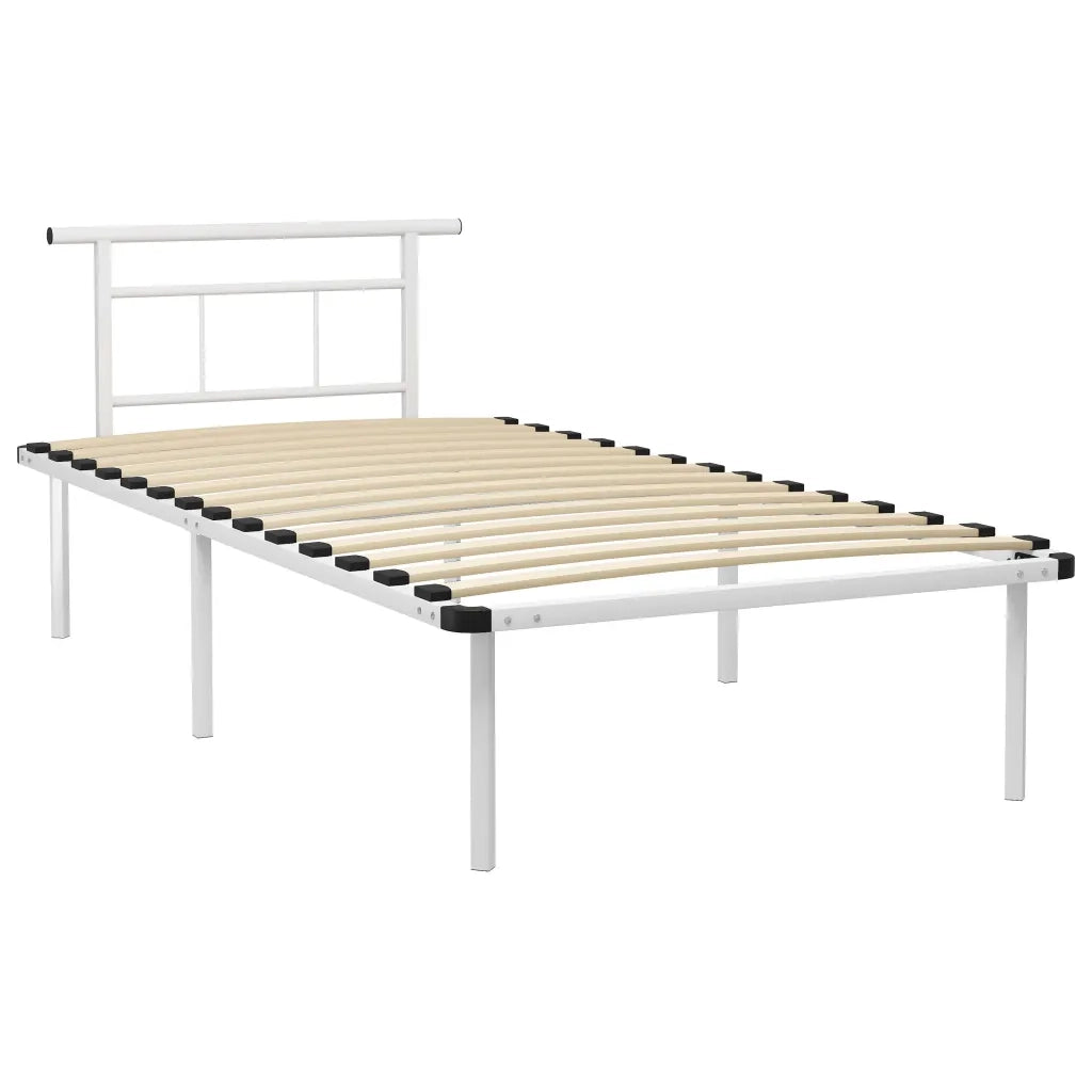 Giroletto-Struttura Letto Bianco in Metallo 100x200 cm 435404