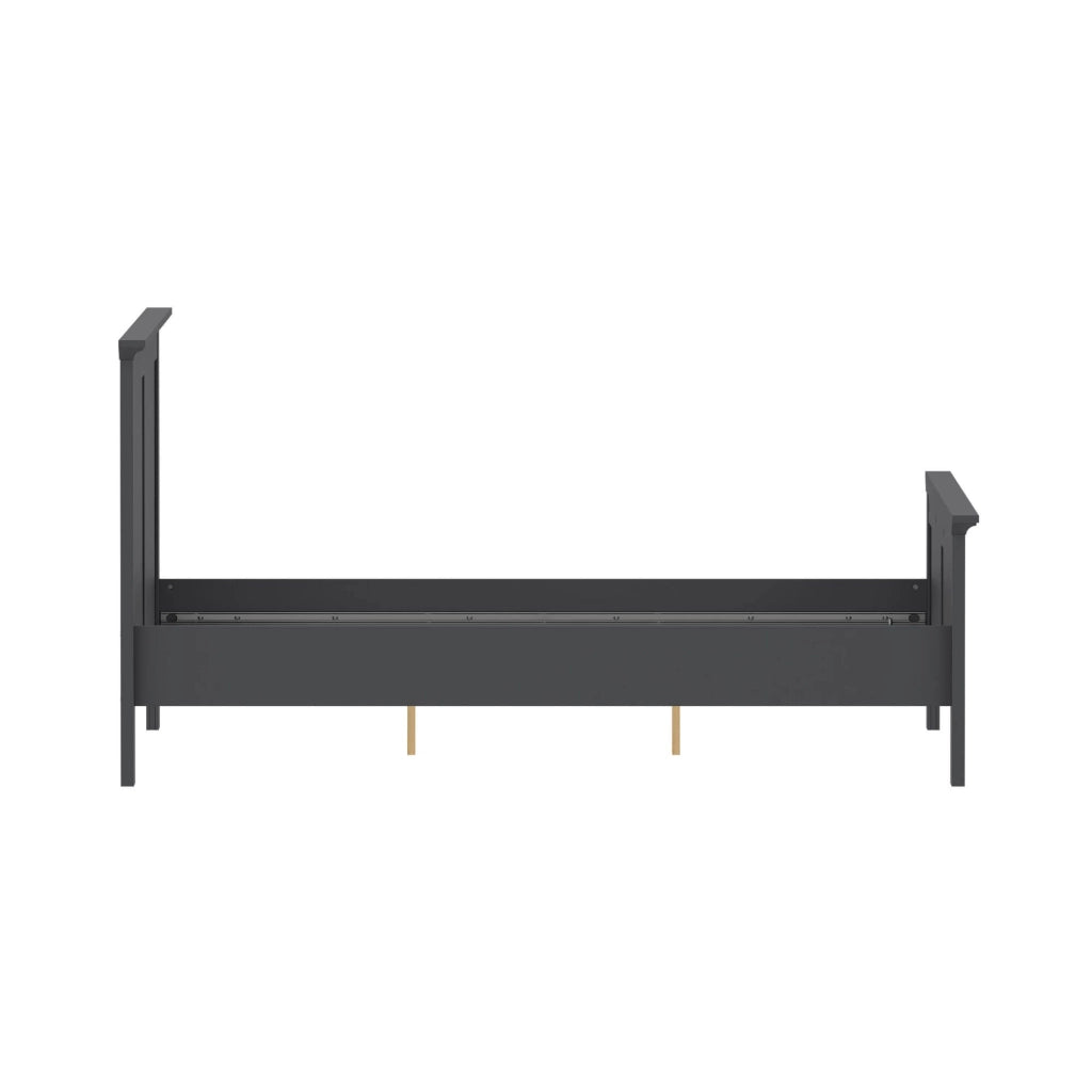 Letto piazza e mezza Phanfone, Sommier per camera da letto, Giroletto per stanza, Struttura porta materasso, 201x158 h110 cm, Grigio