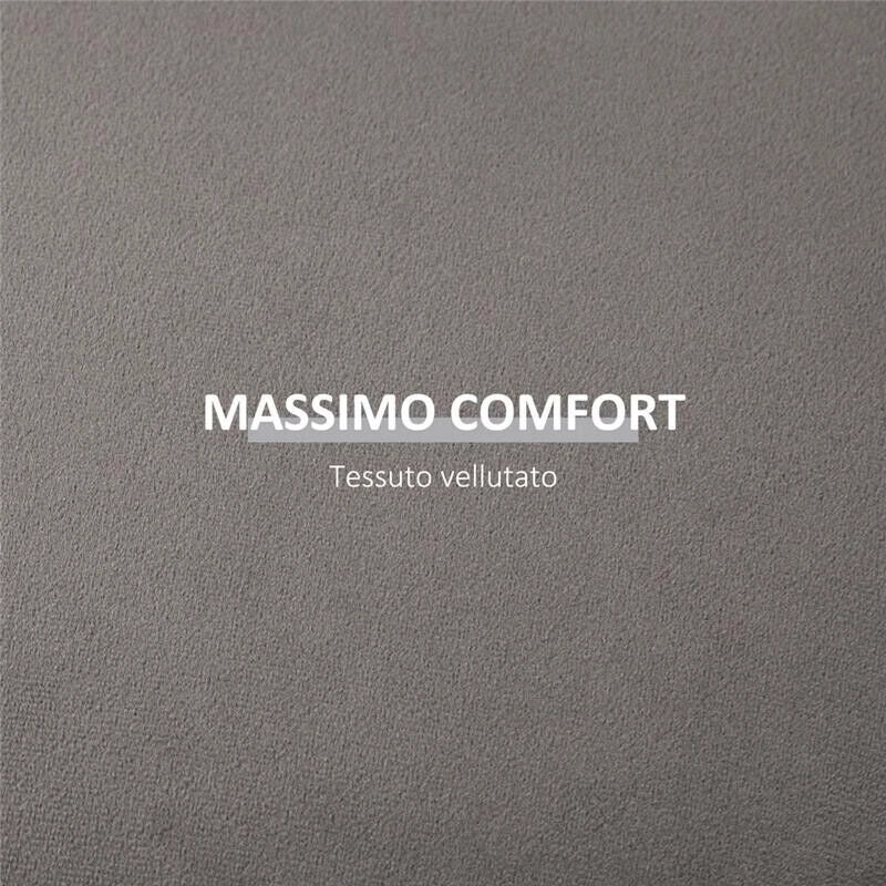 POUF CONTENITORE IN VELLUTO 2 IN 1 CONVERTIBILE IN TAVOLINO Ø44X47.5CM GRIGIO