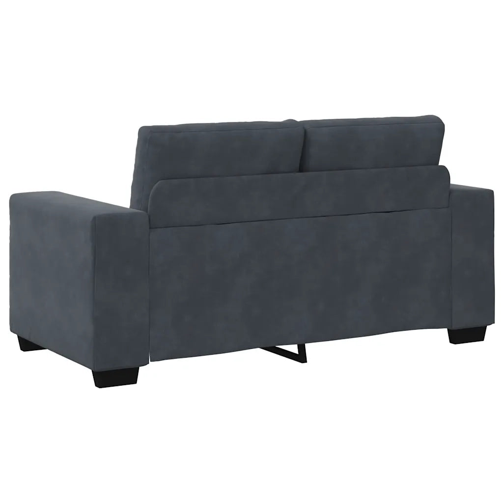 vidaXL Divano Divanetto Grigio Scuro 120 cm in Velluto