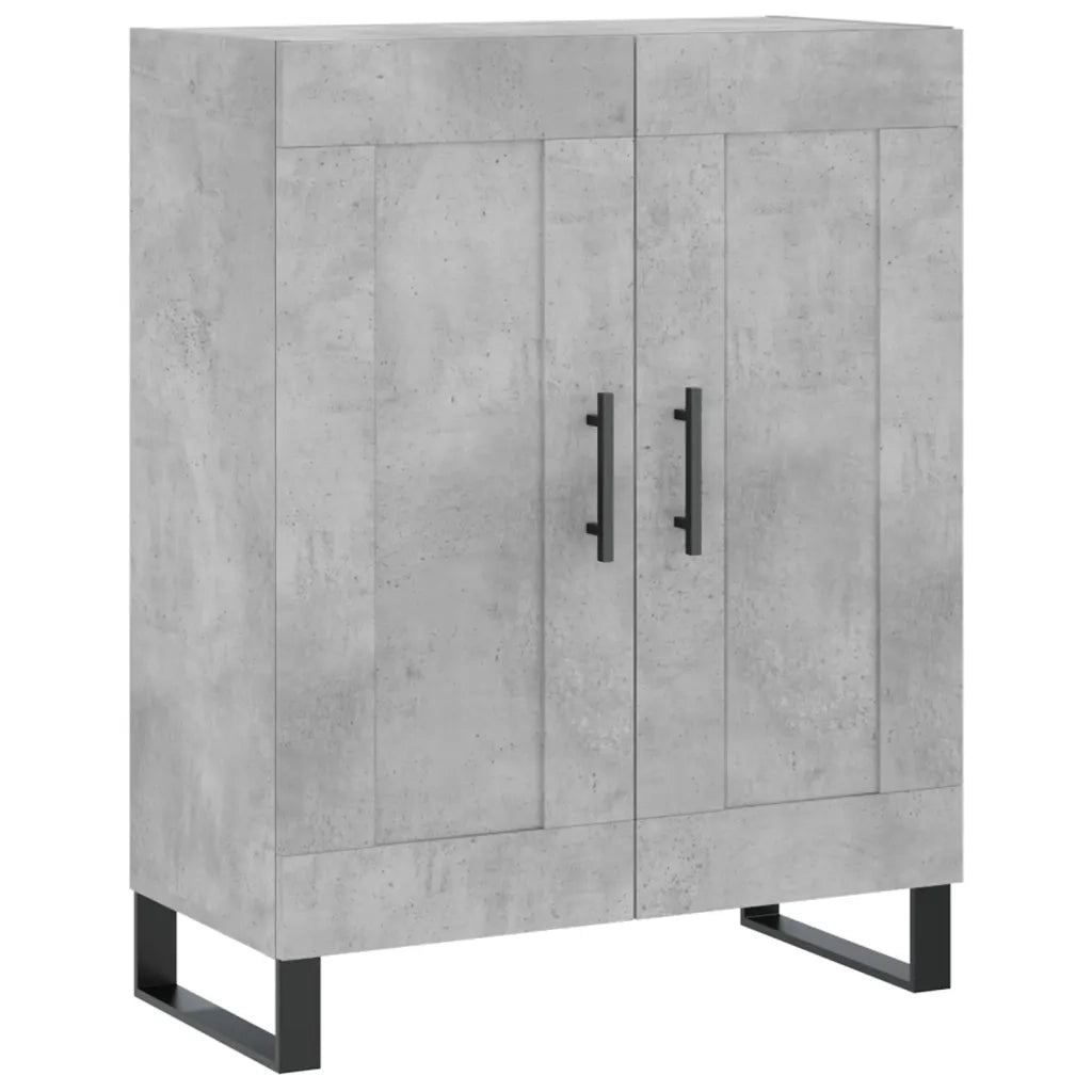 Credenza | Madia | Buffet da pranzo | Armadio da pranzo Grigio Cemento 69,5x34x180 cm in Legno Multistrato