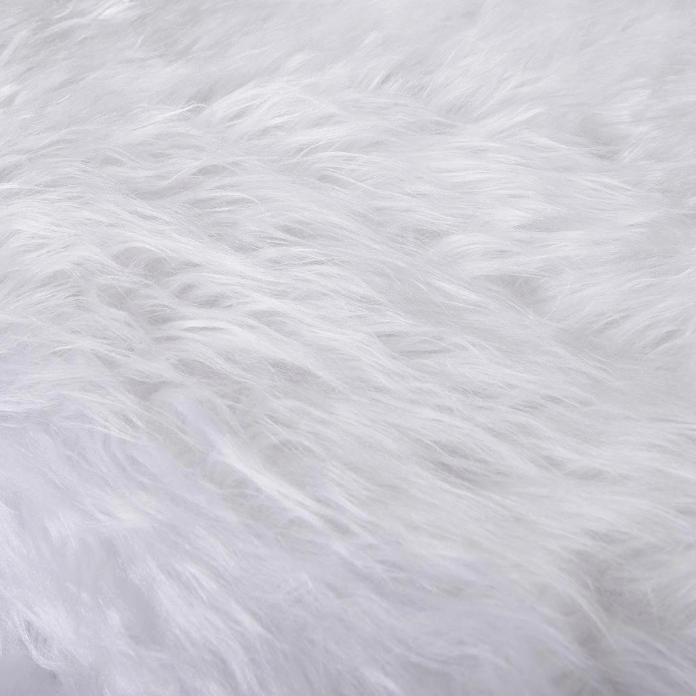 Tappeto Gonna Copertura Base Albero di Natale 78cm Peluche Bianco Effetto Neve