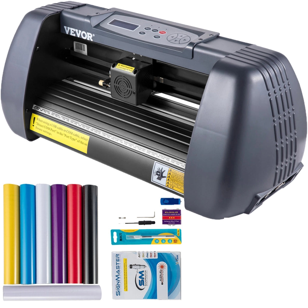 Plotter da Taglio per Vinile 375 mm, Macchina da Taglio Digitale con Display LCD e Software, per Fai da Te Vinile Carta e Decalcomanie