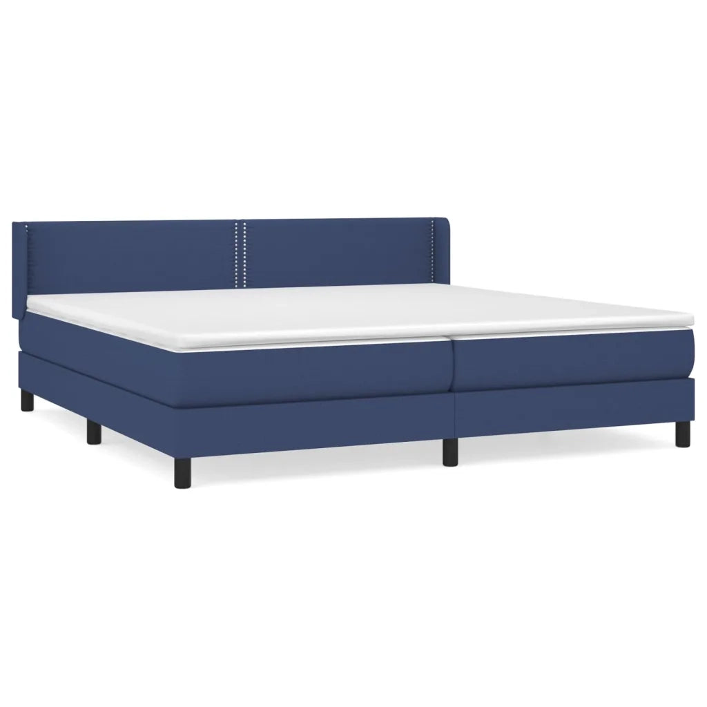 Giroletto a Molle con Materasso Blu 200x200 cm in Tessuto 3129663