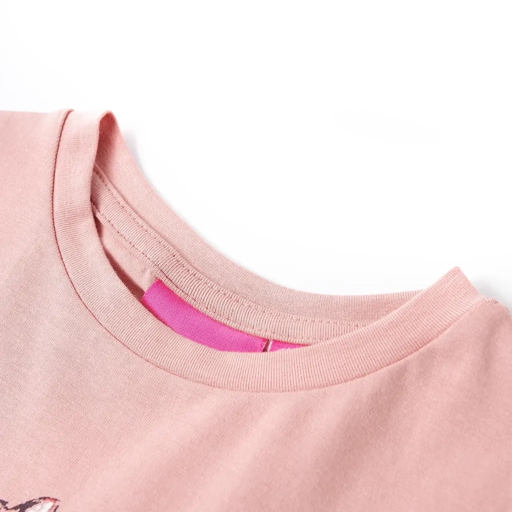Maglietta da Bambina a Maniche Lunghe Rosa 116 14391