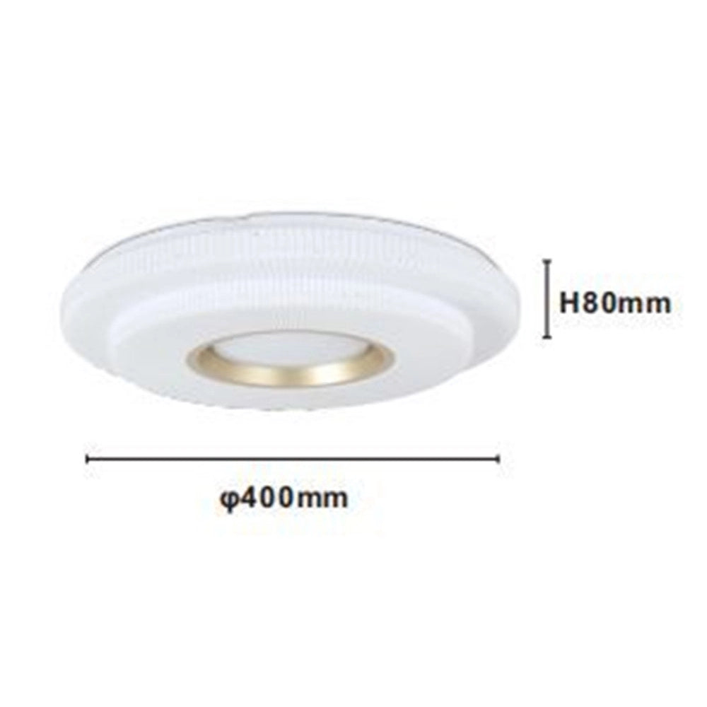 Trade Shop - Plafoniera Led Lampada Da Soffitto 45w Luce Bianco Freddo 6500k Oro Bianco 45502 -