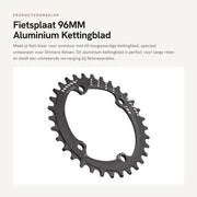 Piattaforma per bicicletta BCD 96MM - Lega di alluminio - Leggera - Duratura - 32T/36T/38T - Sostituzione perfetta - Piastra catena