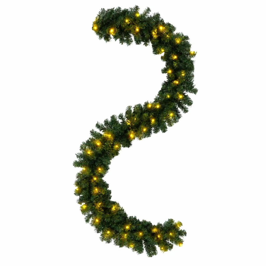 Ghirlanda di Natale Verde 270 cm PVC 50 LED 42056976