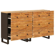 Credenza 2 pz | Madia | Buffet da pranzo | Armadio da pranzo Marrone 60 x 33 x 75 cm Legno di mango massello