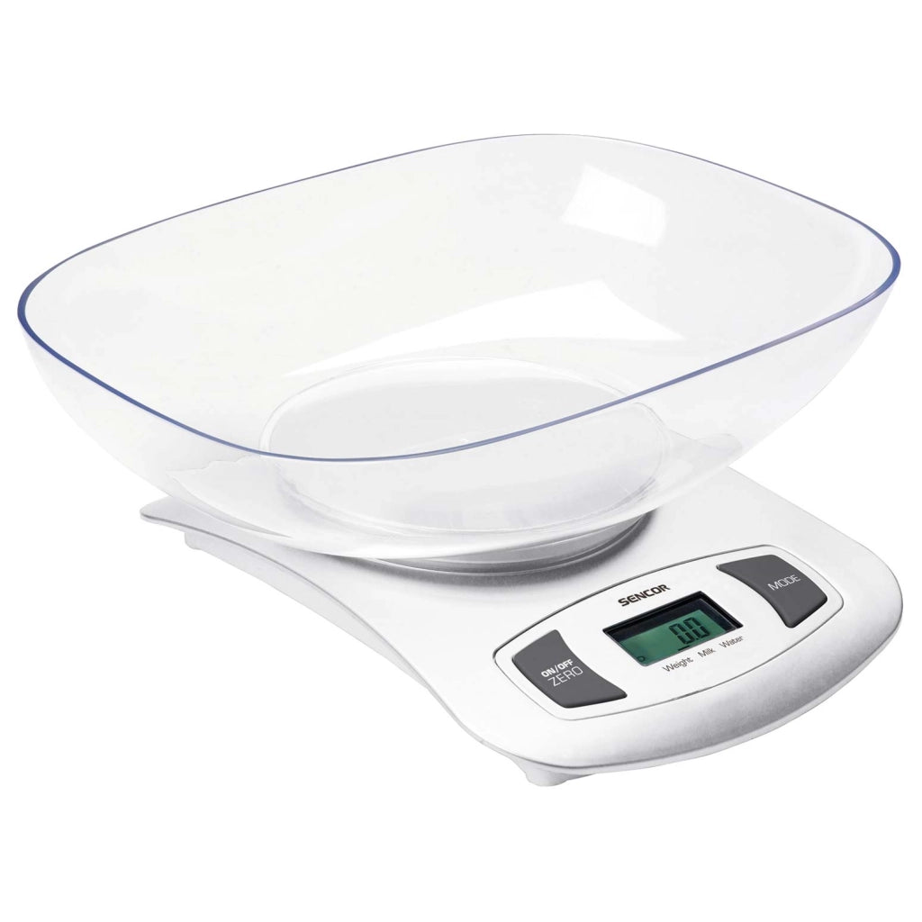 Bilancia da cucina Sencor con ampio display LCD con ciotola staccabile