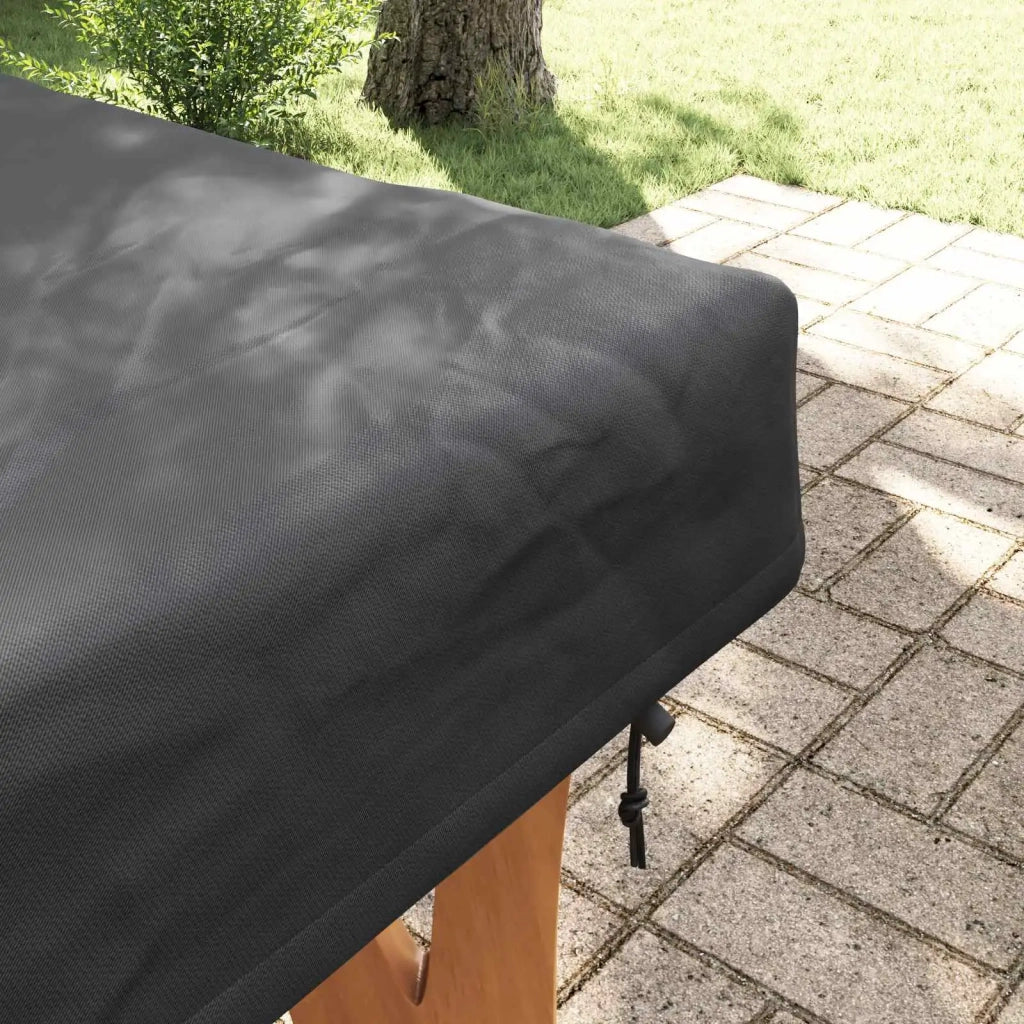 Copertura Tavolo Tinta unita Nero 162 x 92 x 15 cm Tessuto 4106104
