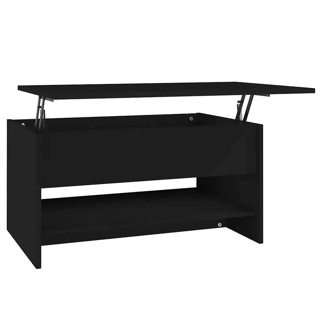 Tavolino da Salotto Nero 80x50x40 cm in Legno Multistrato 809657